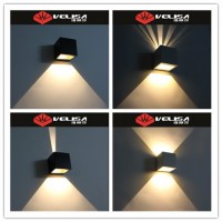 European Modern Wall Lamp Outdoor Architectural Lighting LED Up Down Lights White Fitting Up-Down Light Emitting a 3000K